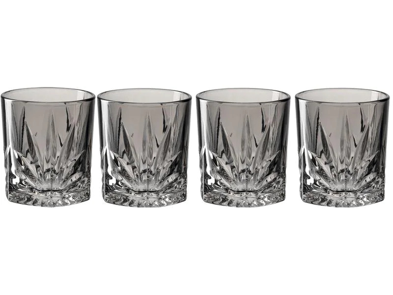 Leonardo Whiskyglas Capri 220 ml, 4 Stück, Grau