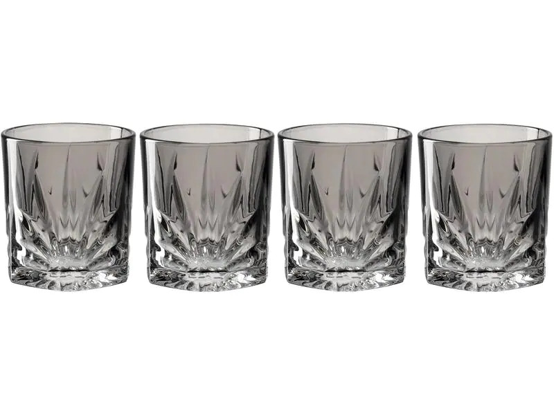 Leonardo Whiskyglas Capri 330 ml, 4 Stück, Grau