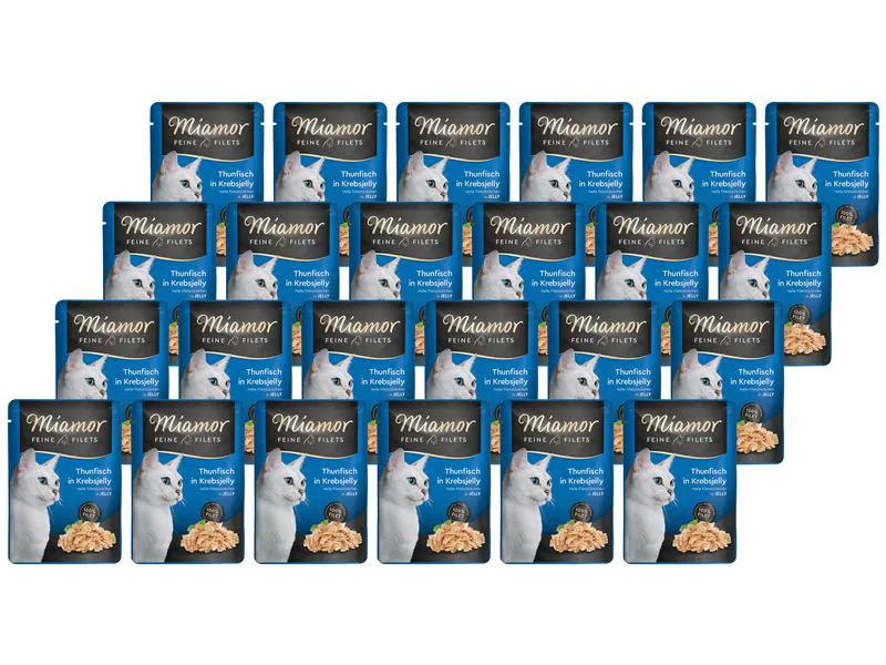 Miamor Nassfutter Feine Filets Thun in Krebs-Gelée, 24 x 100 g