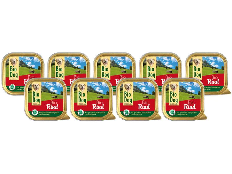 BioDog Nassfutter Rind, 9 x 300g
