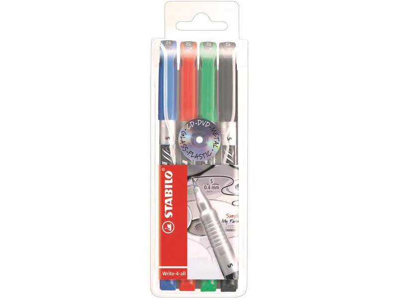 STABILO Permanent-Marker Write-4-all SF, 4 Stück
