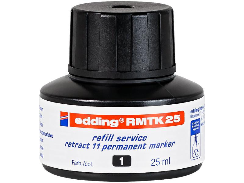 edding Tintenpatrone Nachfülltinte RMTK25 25 ml, Schwarz