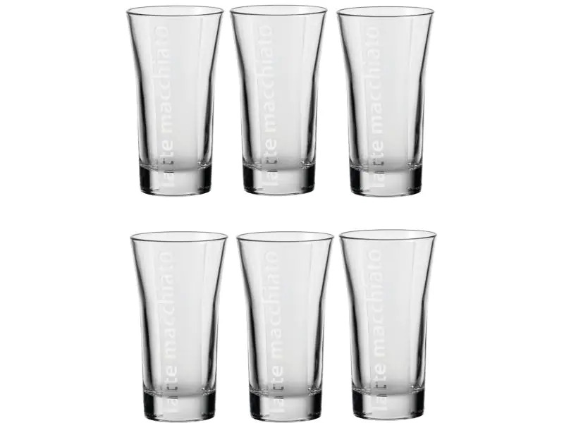Montana Latte Macchiato Tasse 200 ml, 6 Stück, Transparent