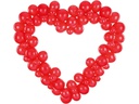 Partydeco Luftballon Herz Rot, 166 x 160 cm, 68 Ballons