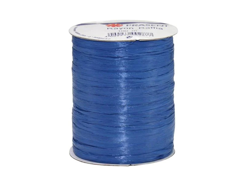 Pattberg Geschenkband Raffia Rayon 100 m, Royalblau