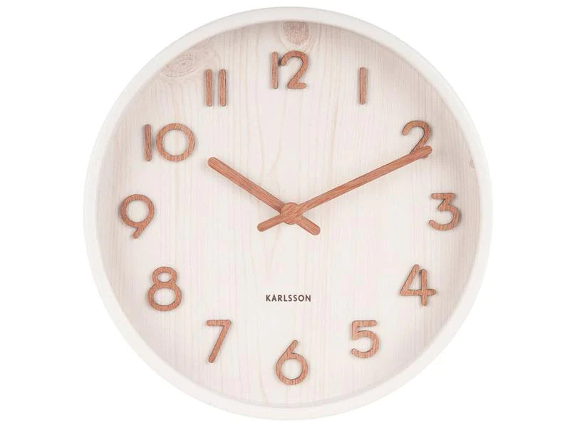 KARLSSON Wanduhr Pure Ø 22 cm, Weiss