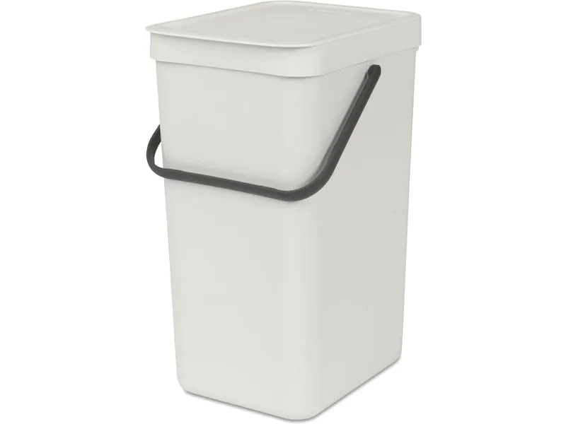 Brabantia Recyclingbehälter Sort &amp; Go 16 l, Hellgrau