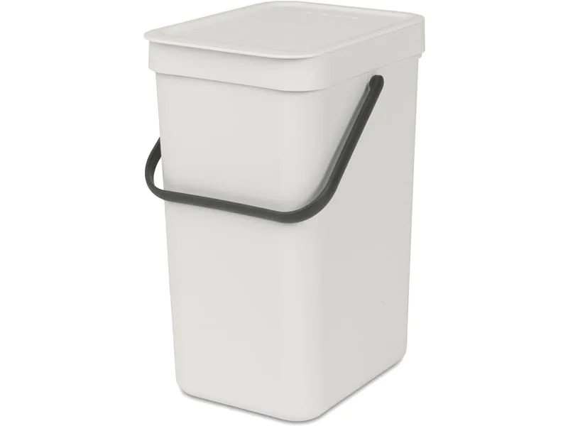 Brabantia Recyclingbehälter Sort &amp; Go 12 l, Hellgrau