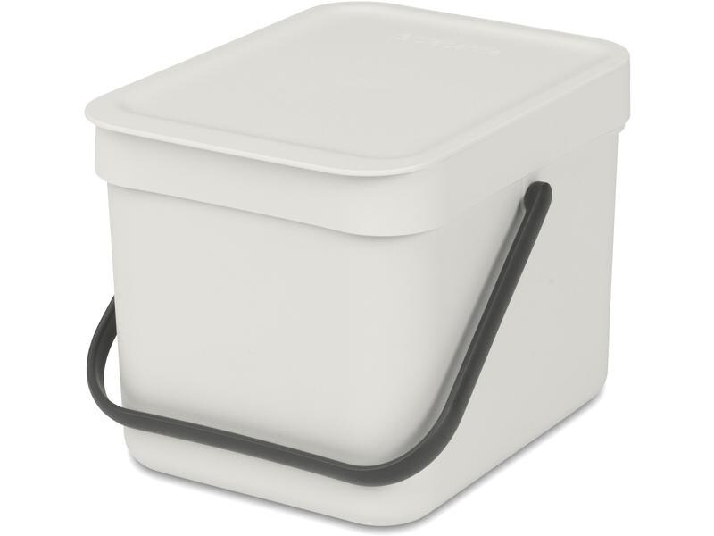 Brabantia Komposteimer Sort &amp; Go 6 l, Hellgrau