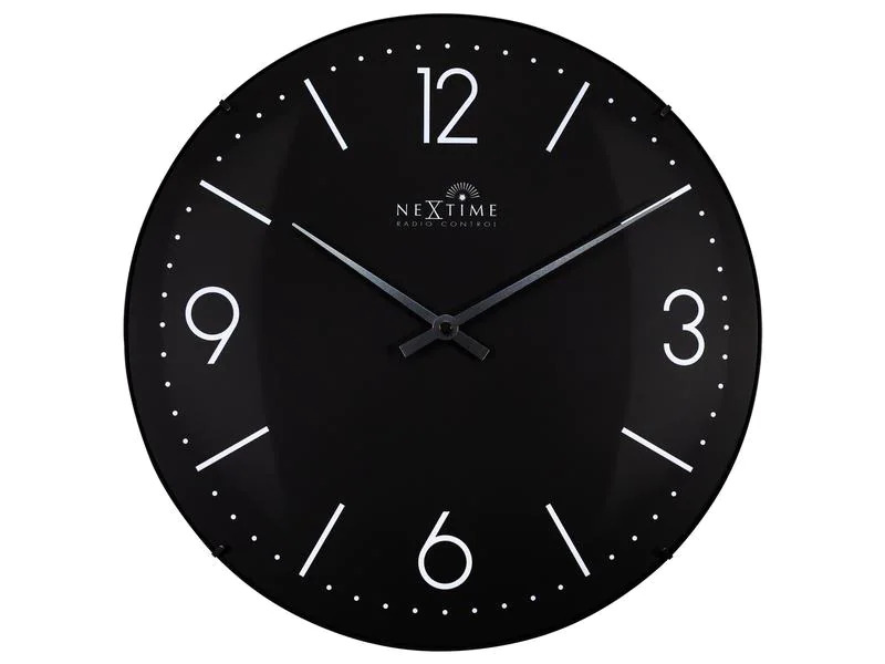 NeXtime Funk-Wanduhr Atomic Ø 35 cm, Schwarz