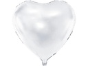 Partydeco Folienballon Herz Weiss