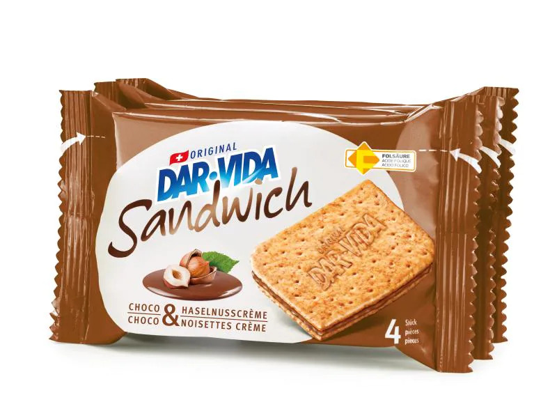 DAR-VIDA Snack Sandwich Choco &amp; Haselnusscrème 195 g