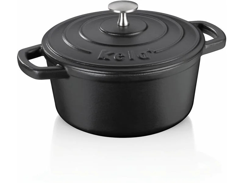 Kela Bräter Calido rund 21 cm, Schwarz