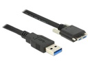 Delock USB 3.0-Kabel verschraubbar USB A - Micro-USB B 3 m