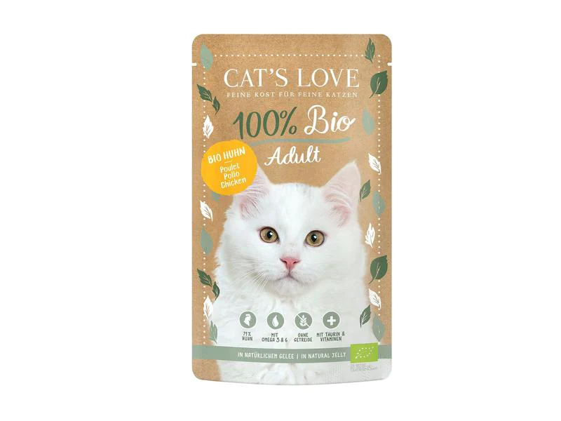 Cat's Love Nassfutter BIO Adult Huhn, 100 g
