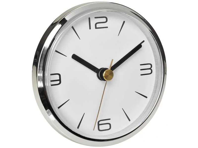TFA Dostmann Quarz-Wanduhr Ø 9 cm, Aluminium