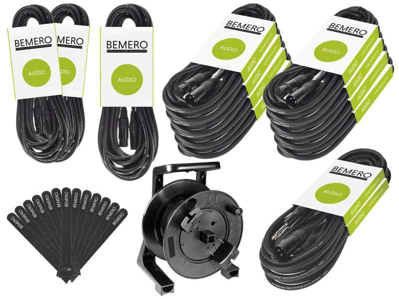 Bemero XLR-Kabel Popband Kabel-Set Version 2 Schwarz