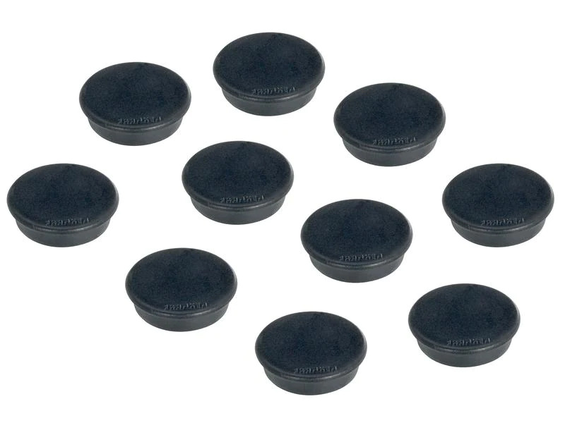 Franken Haftmagnet Ø 32 mm, 10 Stück, Schwarz