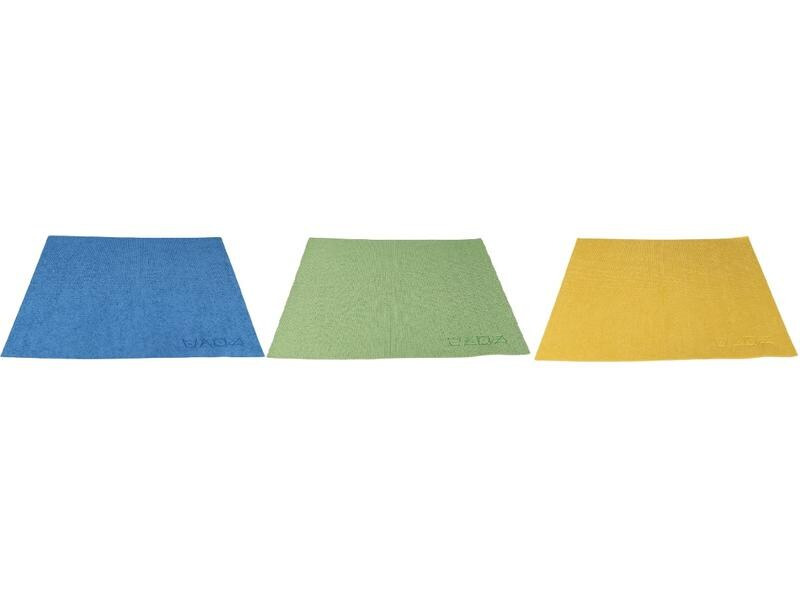 Edi Baur Mikrofaser-Reinigungstuch Brilliant 3 Stück, Blau/Gelb/Grün