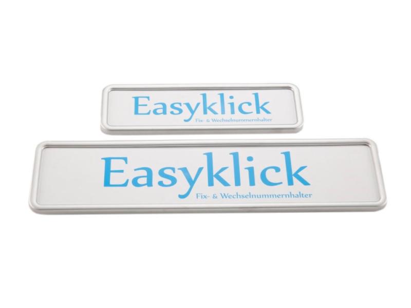 EASYKLICK Kennzeichenhalterset lang, Silber