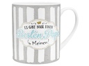 Sheepworld Universaltasse Besten Papa 600 ml, 1 Stück, Hellgrau/Weiss