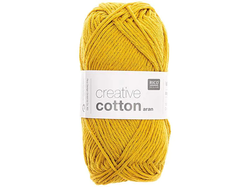 Rico Design Wolle Creative Cotton Aran 50 g Gelb