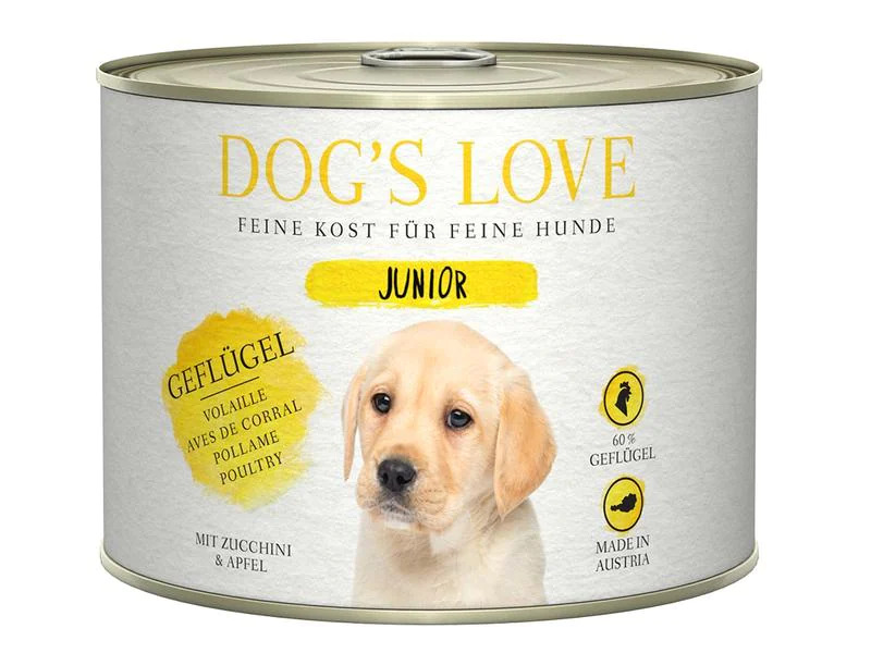 Dog's Love Nassfutter Junior Geflügel, 200 g