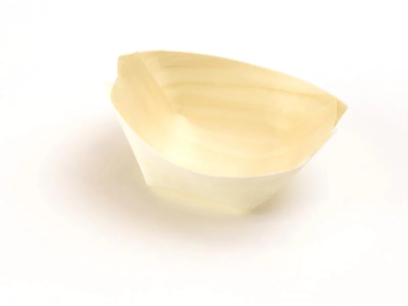 Sier Fingerfood-Schalen Holzboot 4.2 x 6.5 cm, 100 Stück