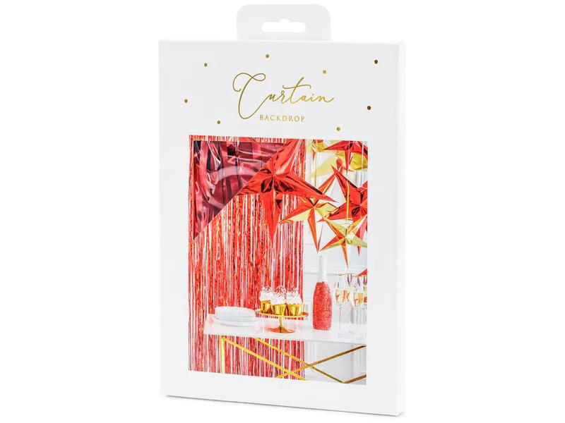 Partydeco Partyaccessoire Vorhang 90 x 250 cm, Rot