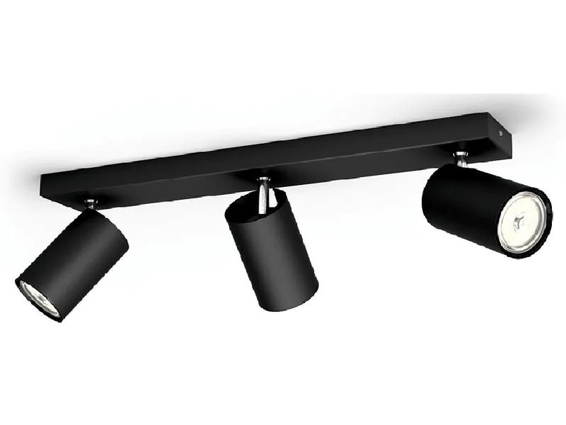 Philips Aufbauspot Kosipo, 3 x GU10, 5.5 W, Schwarz