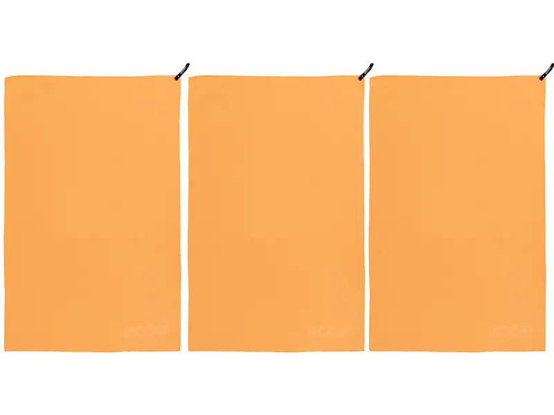 KOOR Badetuch Silva Onda Arancia 3er-Pack L 80 x 130 cm