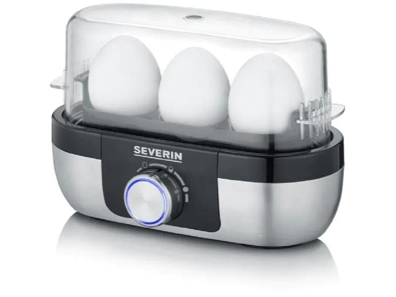 Severin Eierkocher EK 3163, Schwarz/Silber