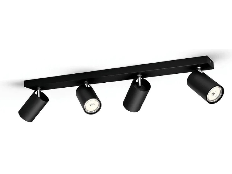 Philips Aufbauspot Kosipo, 4 x GU10, 5.5 W, Schwarz