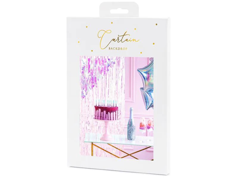 Partydeco Partyaccessoire Vorhang 90 x 250 cm, Opal