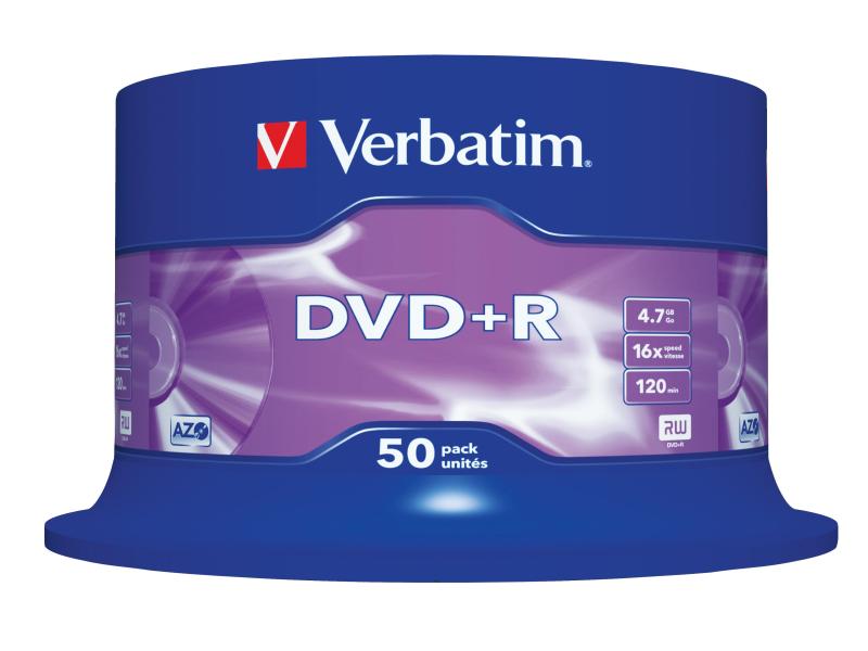 Verbatim DVD+R 4.7 GB, Spindel (50 Stück)