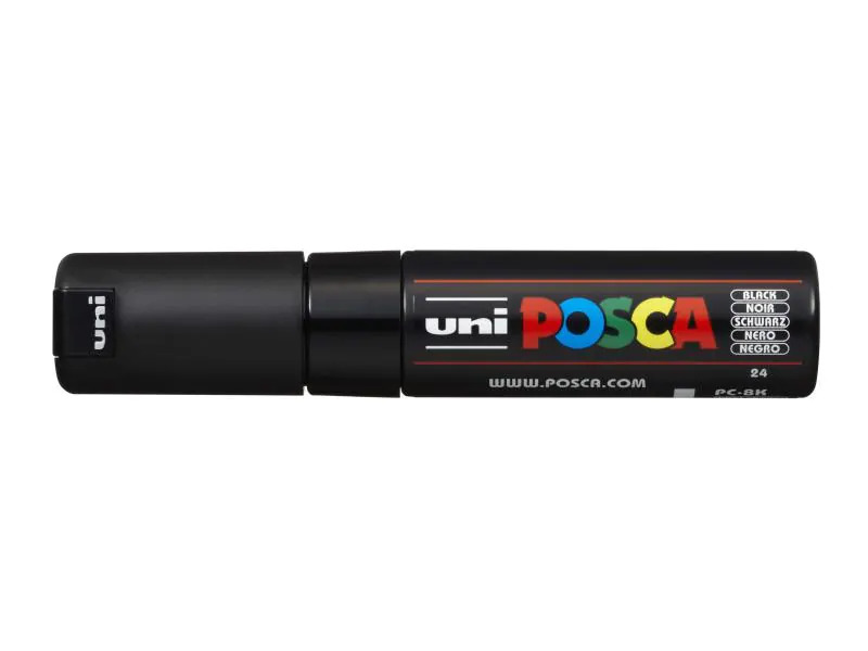 Uni Permanent-Marker POSCA 8 mm Schwarz