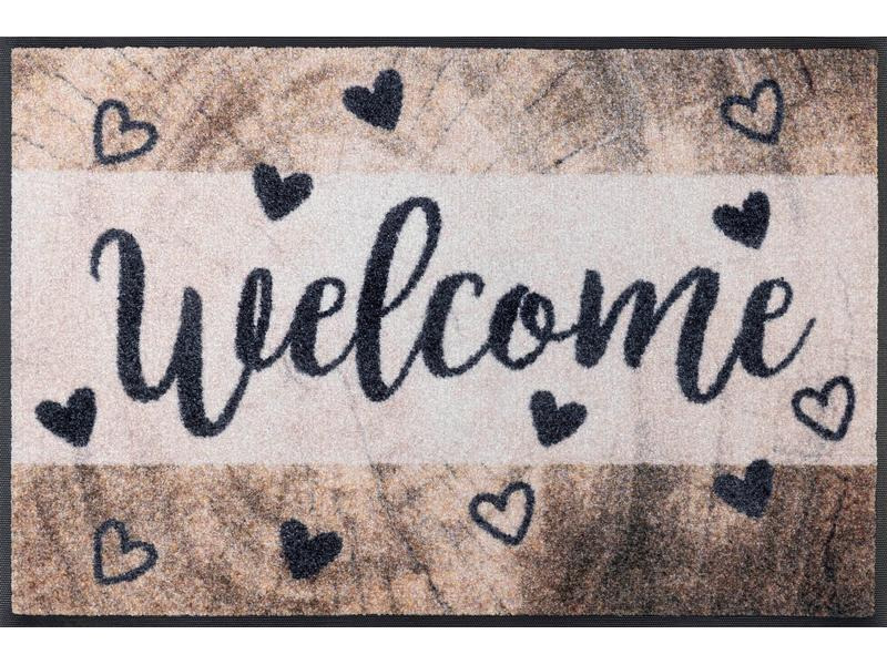 wash+dry Fussmatte Wooden Welcome 50 x 75 cm