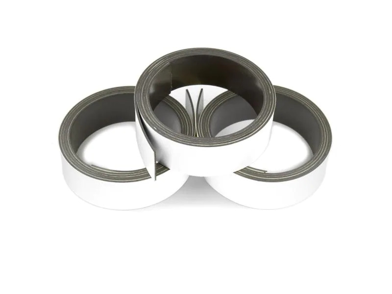 supermagnete Magnetband 20 mm x 1 m,  Weiss
