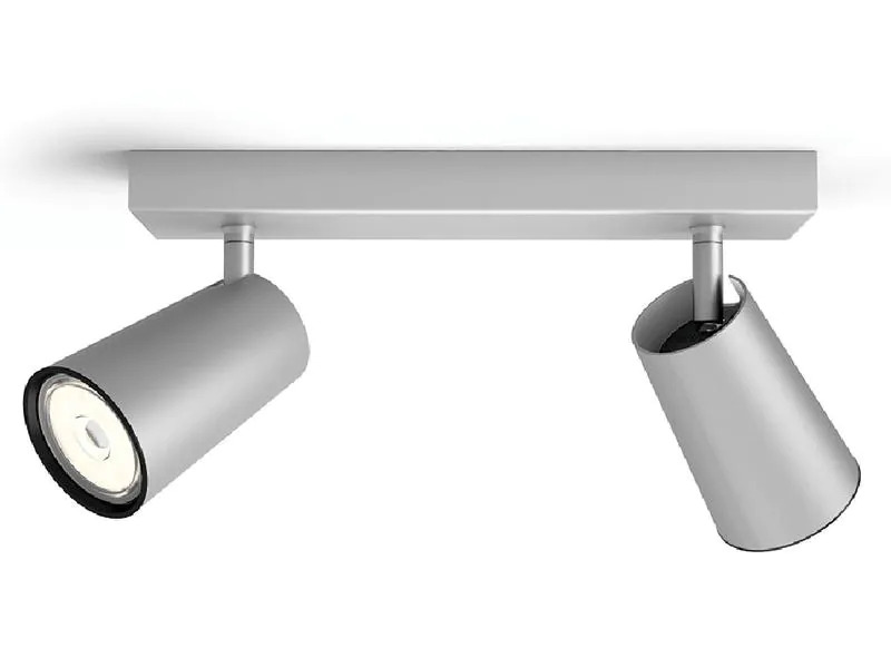 Philips Aufbauspot Paisley, 2 x GU10, 5.5 W, Silber