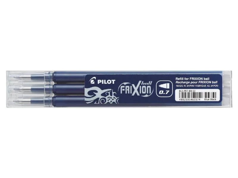 Pilot Patrone Patrone Frixion Refill 3 Stück, Marineblau, 0.35 mm