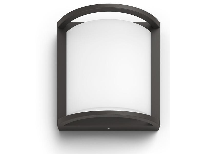 Philips Wandleuchte Samondra, 12 W, 1200 lm, 2700 K, Anthrazit