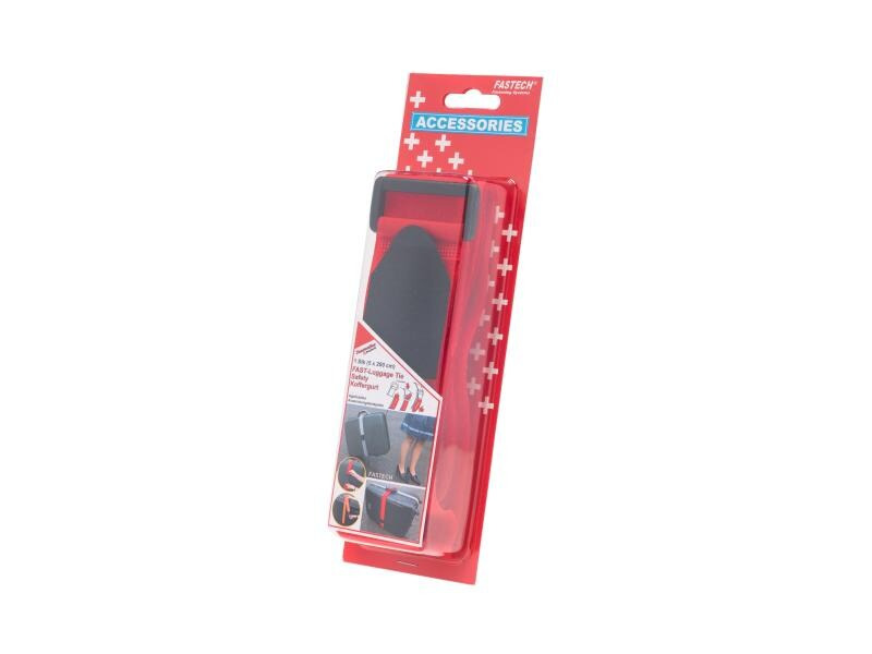 FASTECH Schlaufenband Luggage Tie 50 mm x 2 m, Rot