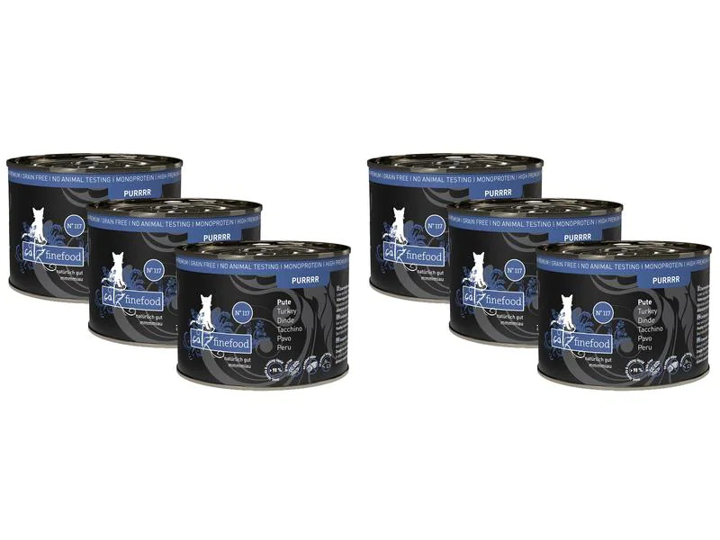 catz finefood Nassfutter Purrrr No.117 Truthahn, 6 x 200 g