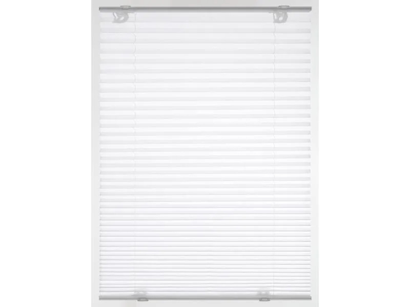 Gardinia Plissée Solo mit Saugnäpfen, blickdicht 40 x 130 cm, Weiss