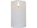 Star Trading LED-Kerze Flamme Rustic, Ø 7.5 x 12.5 cm, Weiss