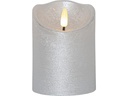 Star Trading LED-Kerze Flamme Rustic, Ø 7.5 x 10 cm, Silber