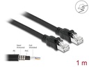 Delock Patchkabel Cat 6A, F/UTP, 1 m, Schwarz