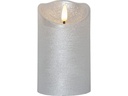 Star Trading LED-Kerze Flamme Rustic, Ø 7.5 x 12.5 cm, Silber