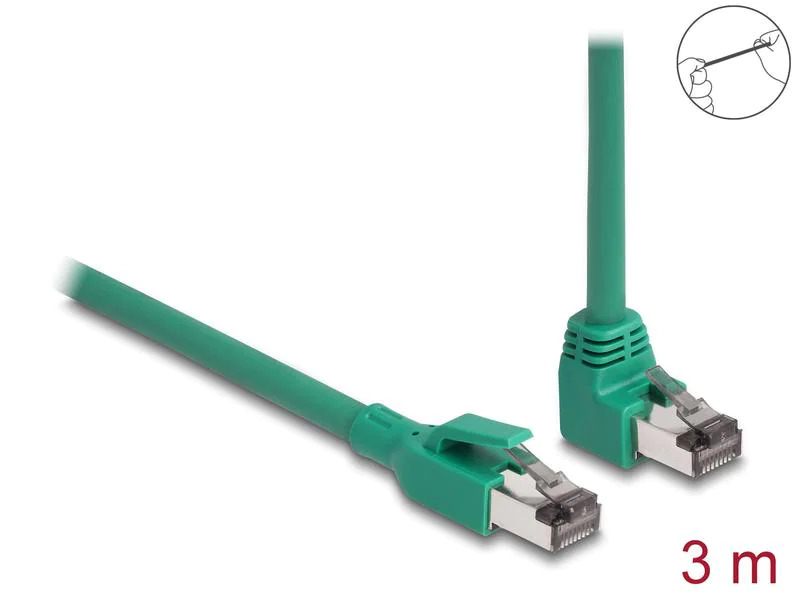 Delock Patchkabel PROFINET Cat 6, SF/UTP, 3 m, Grün