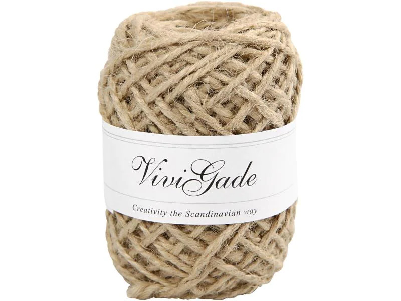 Creativ Company Kordel aus Hanf 1 mm/2 mm x 30 m, Beige